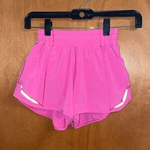 Lululemon pink hotty hot shorts